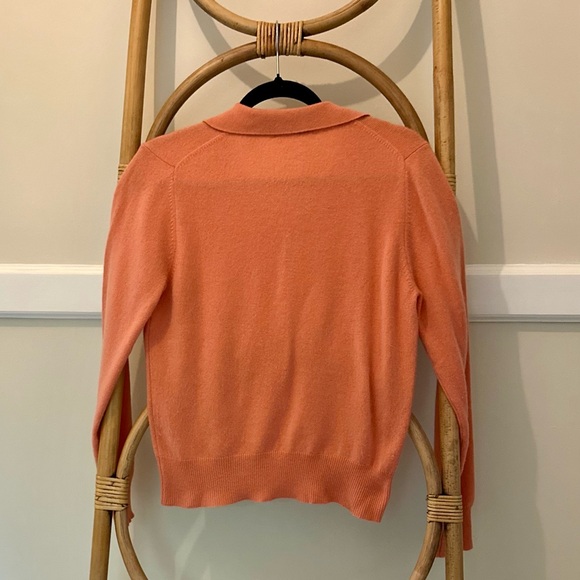 Lord & Taylor Coral Cashmere Sweater - Picture 4 of 4